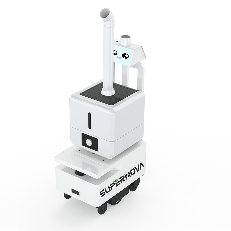 Nieuwe technologie Verstuivingsspray Anti-epidemie Luchtverversing Desinfectie Kunstmatige intelligente spraysterilisatorrobot